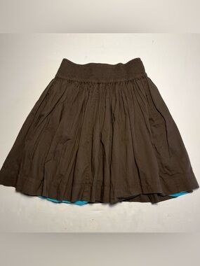 Reversible Gap Full Skirt Cotton Women's Size Small Brown Blue Y2K 2002
